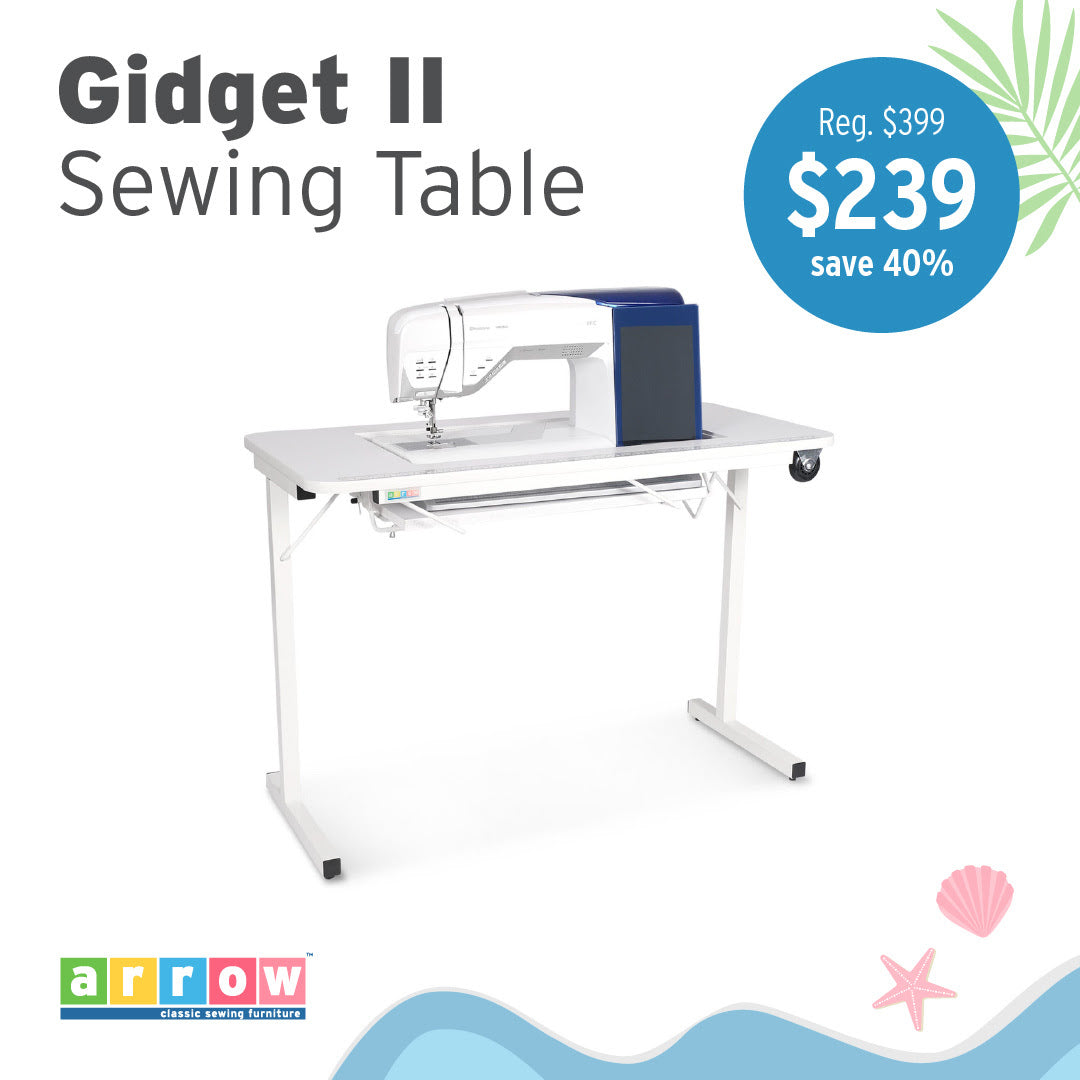 Gidget II Sewing Table w/ Wheels by Arrow [Below MSRP]