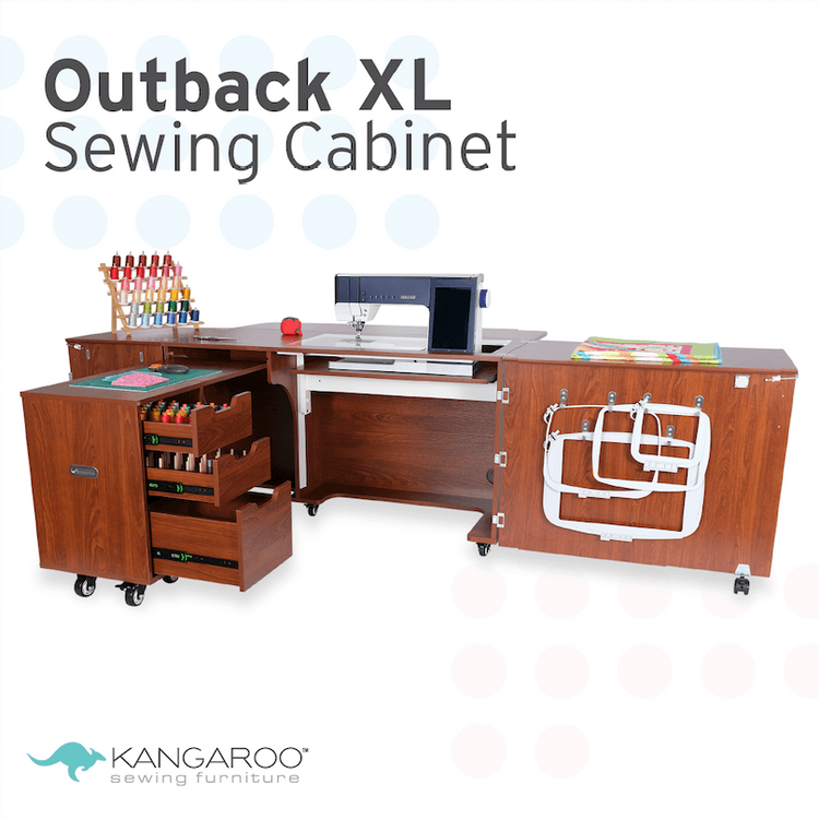 Kangaroo Outback XL Sewing Machine Table w/ Cabinets