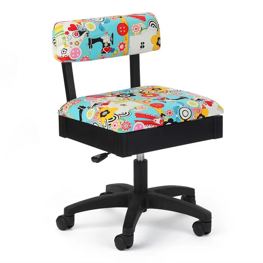 Hydraulic Ergonomic Sewing Chair w/ Fabric Cushion by Arrow
