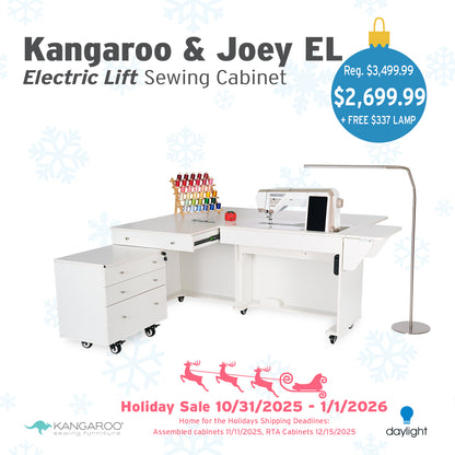 Paquete de mesa de costura Kangaroo + gabinete Joey de Kangaroo 