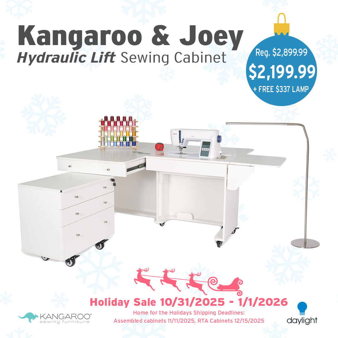 Paquete de mesa de costura Kangaroo + gabinete Joey de Kangaroo 