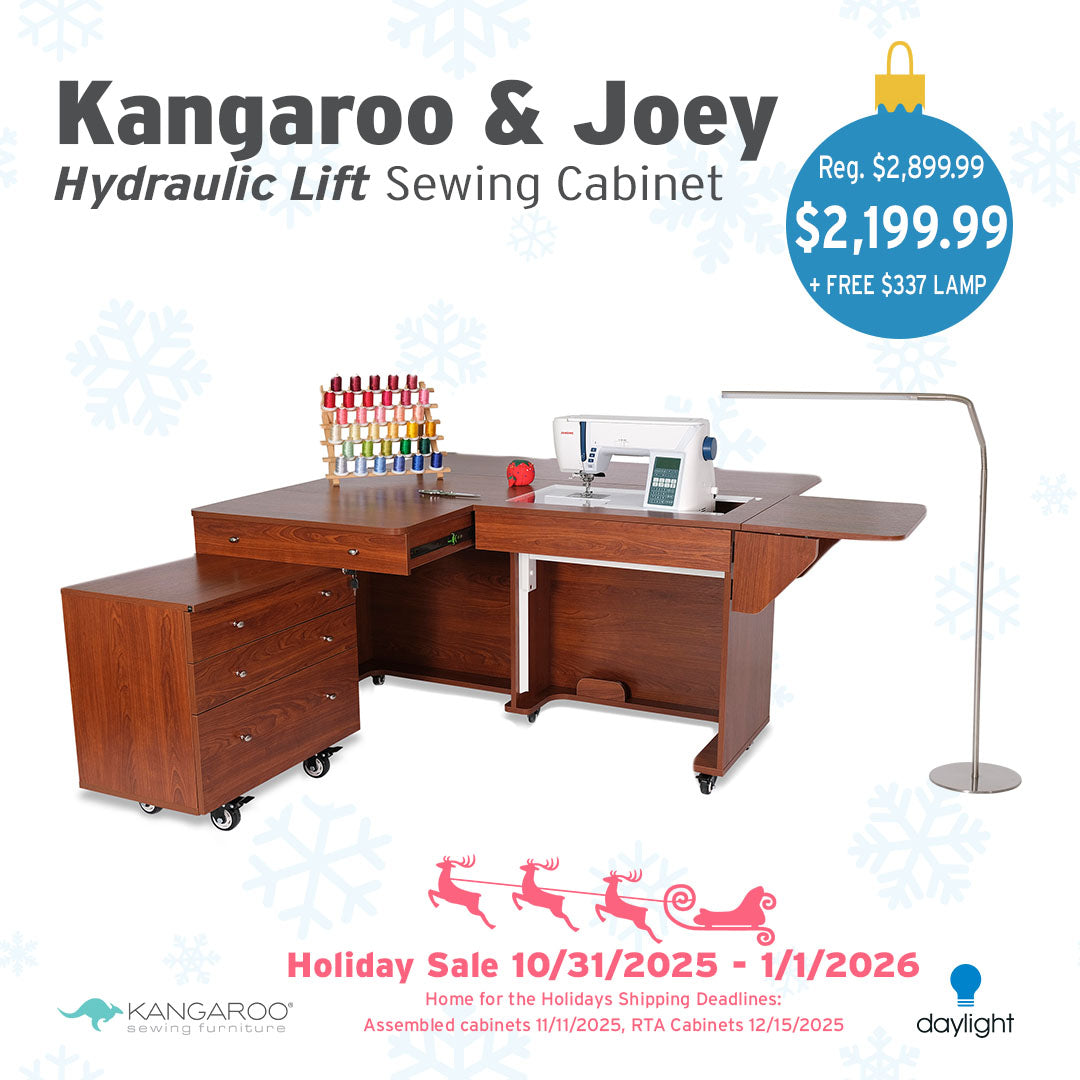 Paquete de mesa de costura Kangaroo + gabinete Joey de Kangaroo 