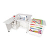 Kangaroo Wallaby Sewing Cabinet — Full-Size with Hydraulic Lift, Quilt Leaf, Drawers