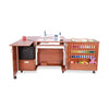 Kangaroo Wallaby Sewing Cabinet — Full-Size with Hydraulic Lift, Quilt Leaf, Drawers