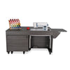 Kangaroo Sewing Table with Joey Cabinet in Gray — Front View Complete Package