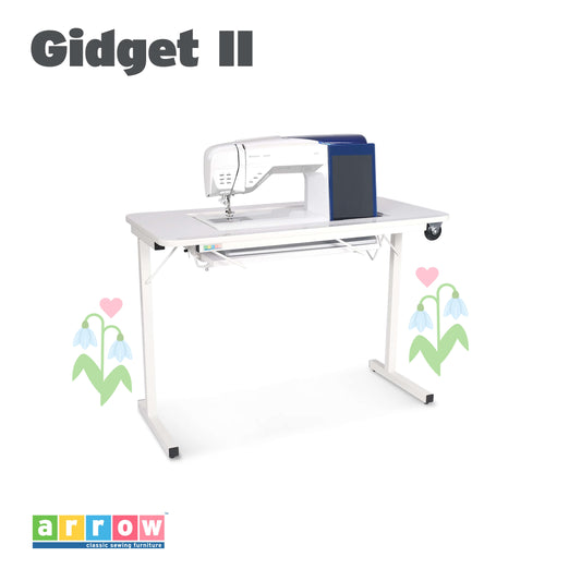 Gidget II Sewing Table w/ Wheels by Arrow
