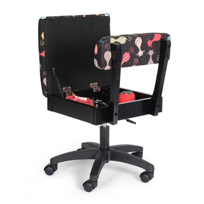 Hydraulic Ergonomic Sewing Chair w/ Fabric Cushion by Arrow
