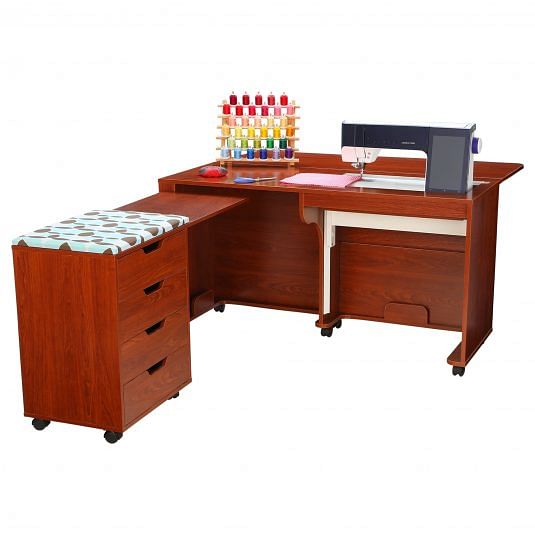 Laverne & Shirley Sewing Table w/ Cabinet by Arrow