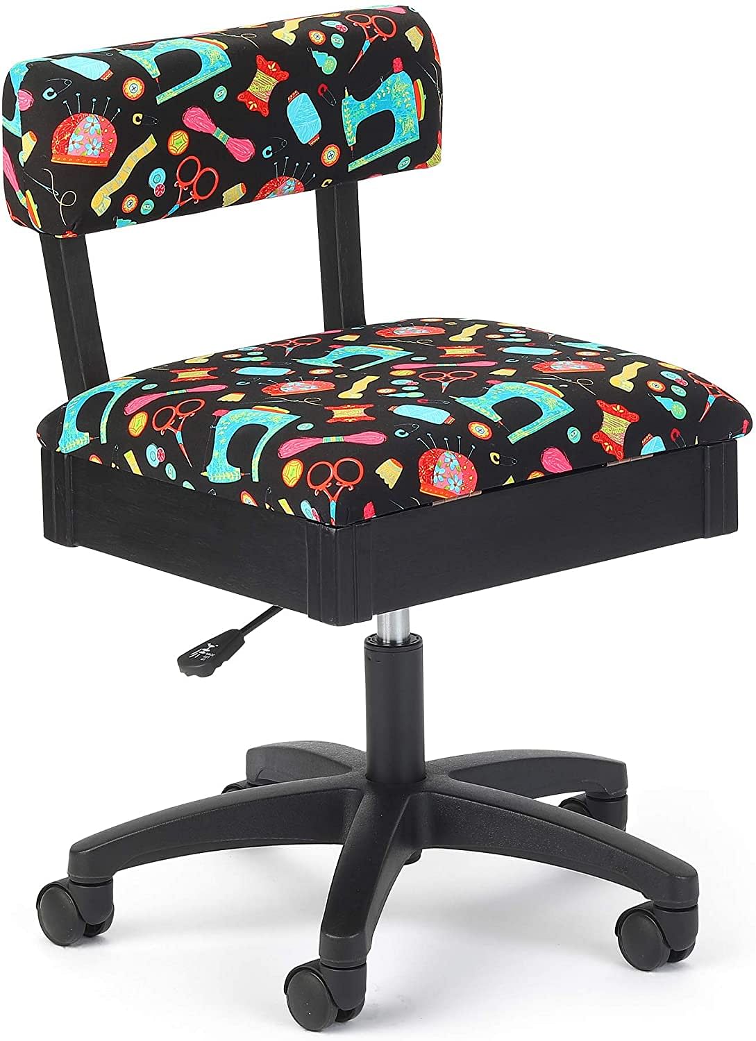 Hydraulic Ergonomic Sewing Chair w/ Fabric Cushion by Arrow