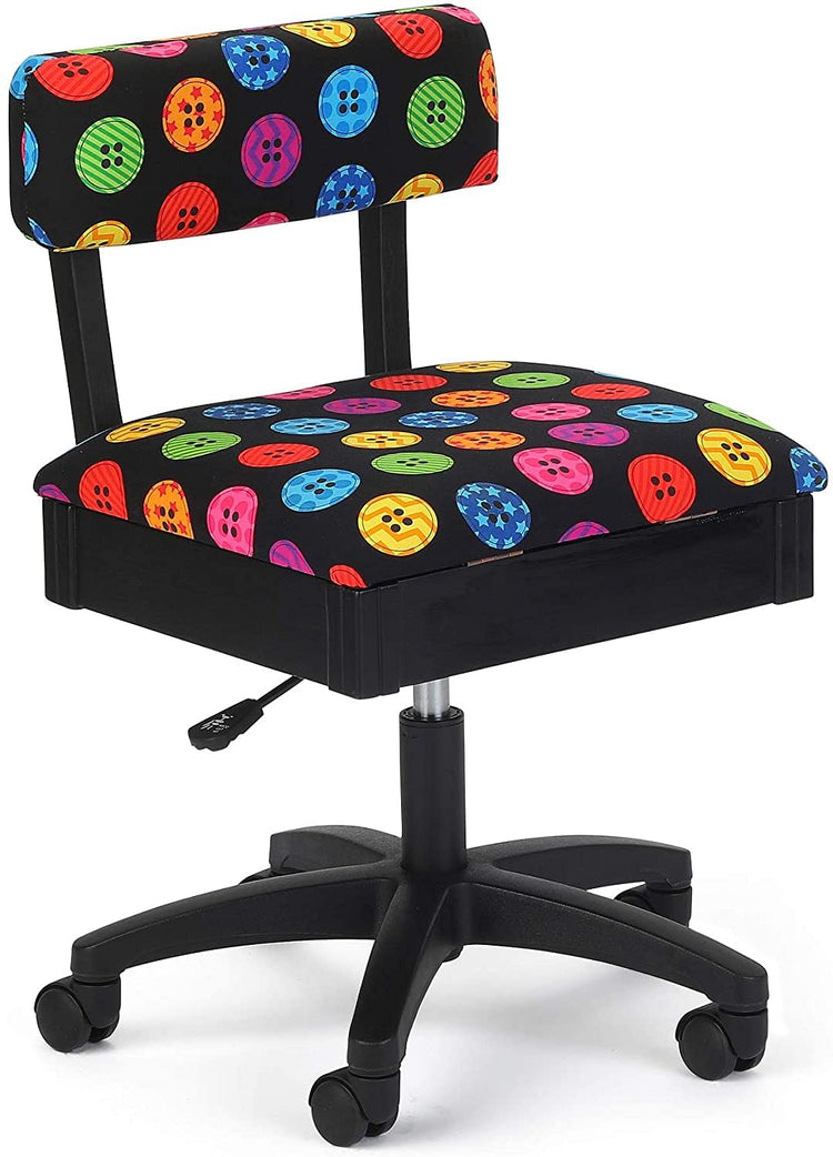Hydraulic Ergonomic Sewing Chair w/ Fabric Cushion by Arrow