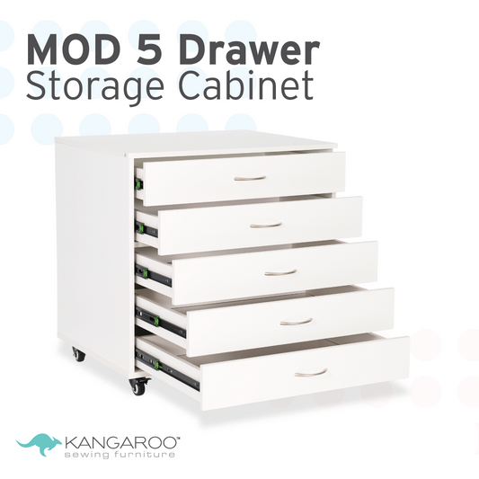 Mod Squad 5 Drawer Caddy Storage Cabinet